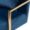 Baxton Studio Mira Navy Blue Velvet Upholstered Gold Finished Metal Lounge Chair 160-9926 - alternate 6